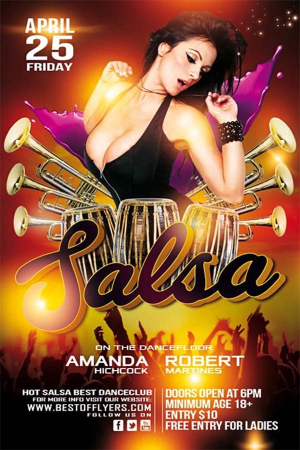 Salsa Party Free Flyer Template