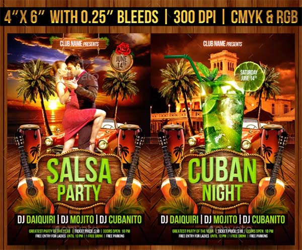 Salsa Party PSD Flyer Template