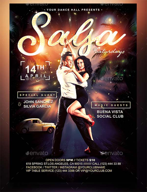 Salsa Saturdays Flyer Template