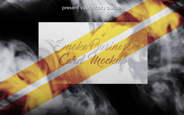 Smoke Business Card Mockup