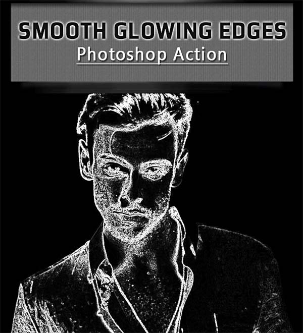 Smooth Glowing Edges Photoshop Action