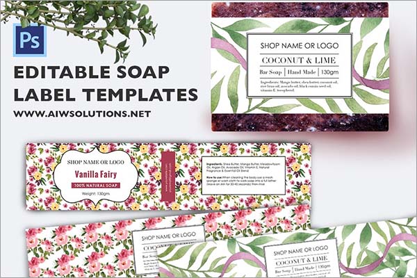 Soap Label Box Design Template