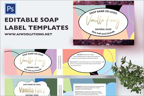 Soap Label Box Templates