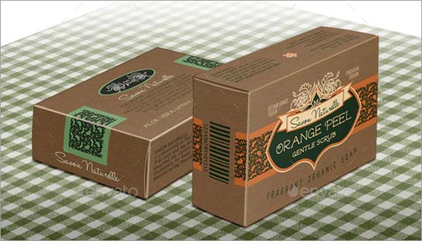 Soap Organic Brown Box Design Template