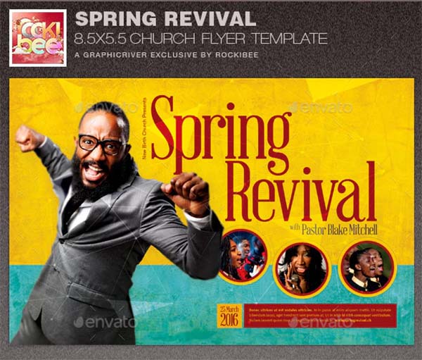 Spring Revival Church Flyer Template