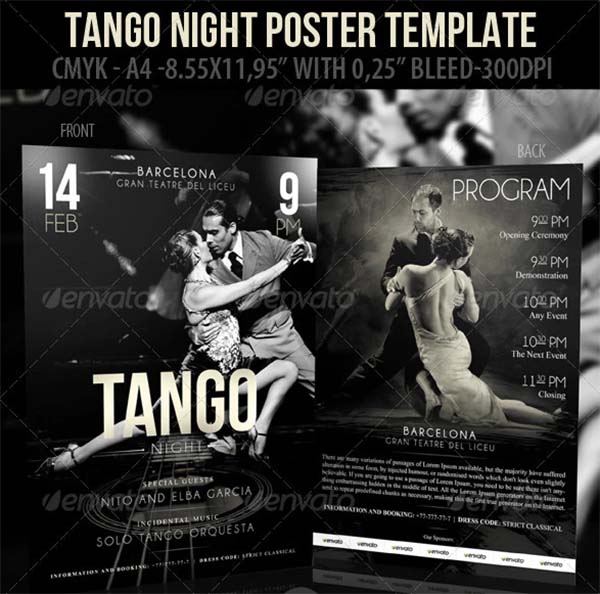 Tango Night Flyer Template