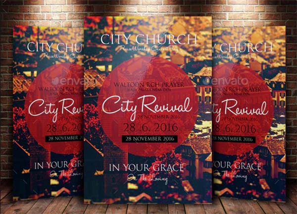 The City Revival Church Flyer Template