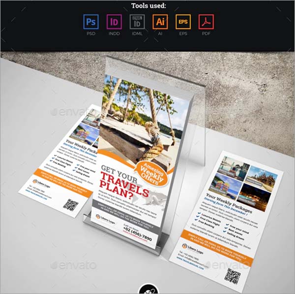 Travel Postcard Rackcard DL Flyer Template