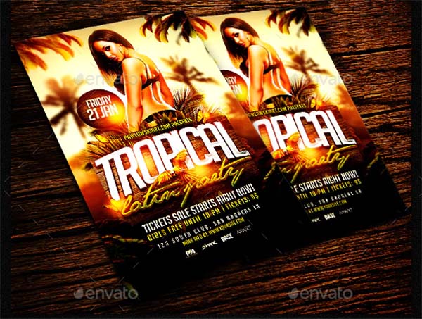 Tropical Latin Party Flyer Template