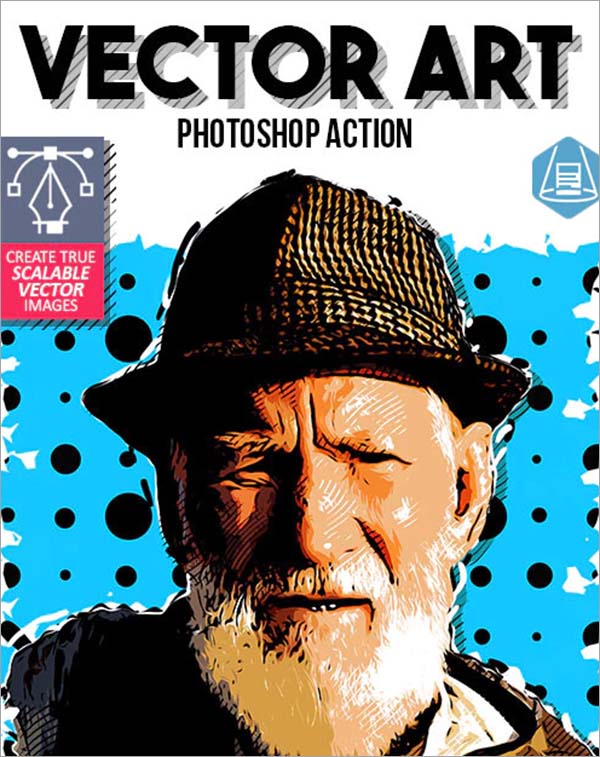 True Vector Art Photoshop Action