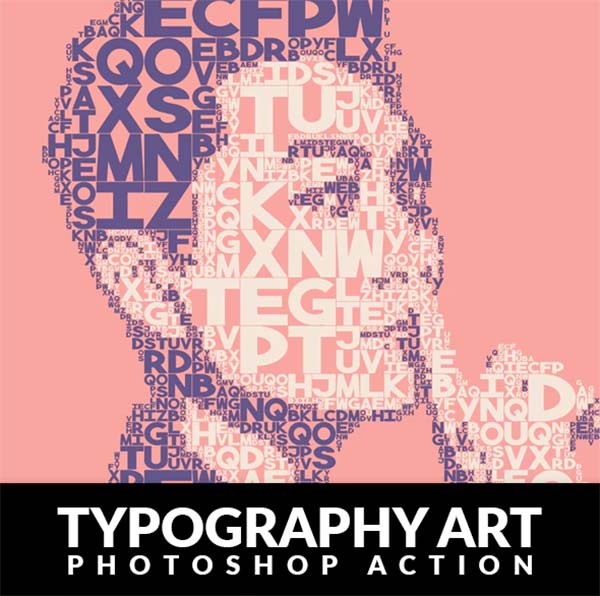 Typography Art Photoshop Action Design