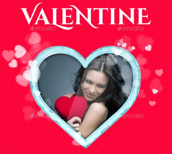 Valentine's Edition Heart Frame Mockup