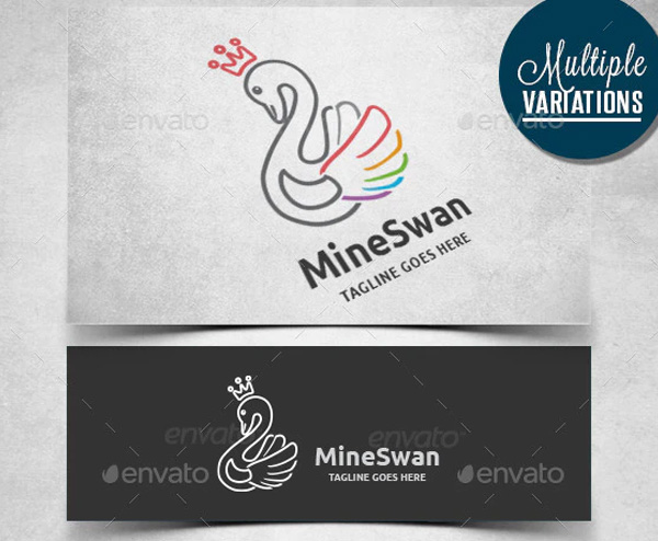 Beauty Swan Logo Template