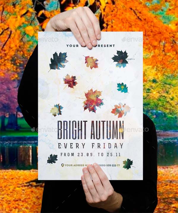 Bright Autumn Poster Template