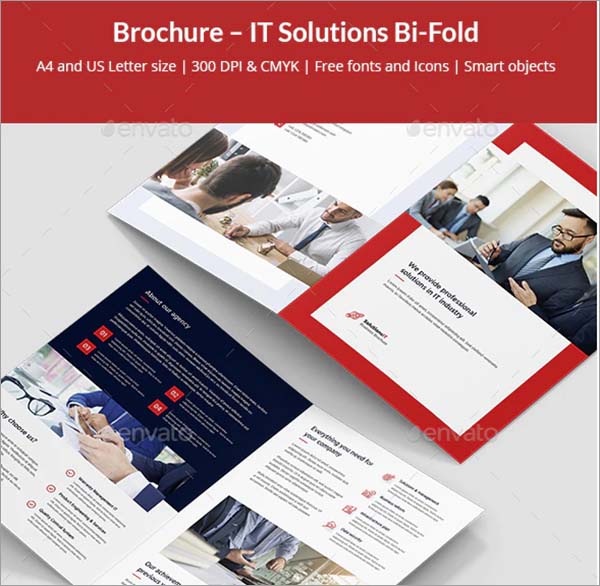 Brochure IT Solutions Bi-Fold Template
