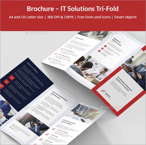 Brochure IT Solutions Tri-Fold Template