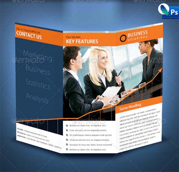 Business Solution Corporate Tri Fold Brochure