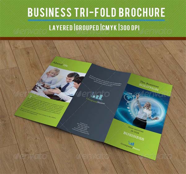 Business Solution PSD Trifold Design