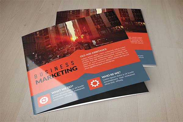 Business Solution Square Trifold Brochure
