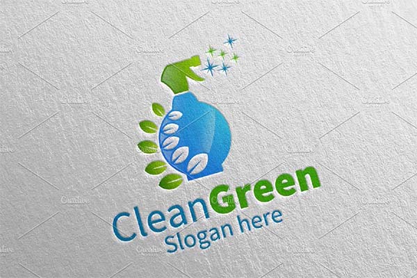Eco Friendly Cleaning Service Logo