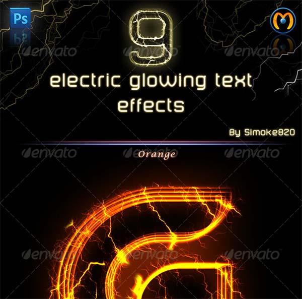 Electric Glowing Effect Photoshop Action
