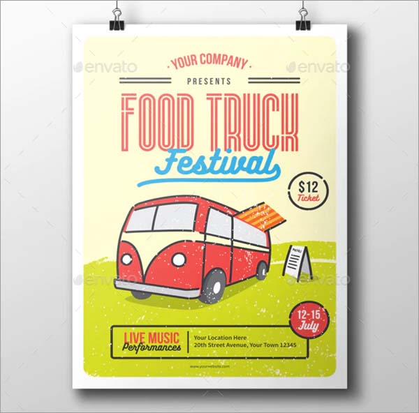 Food Truck Festival PSD Flyer Template