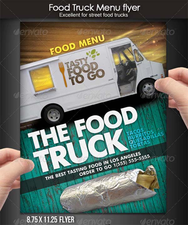 Food Truck Menu Flyer Template