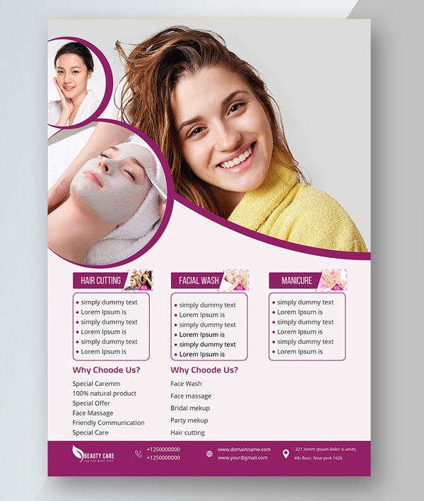 Free Skin Care Flyer Template