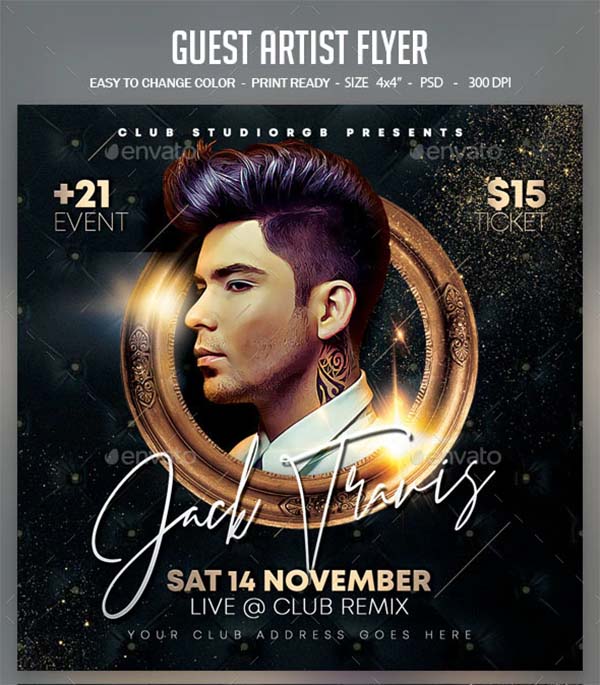 Guest Artist Flyer Template