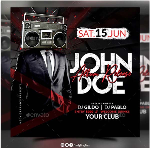 Guest Artist PSD Flyer Template