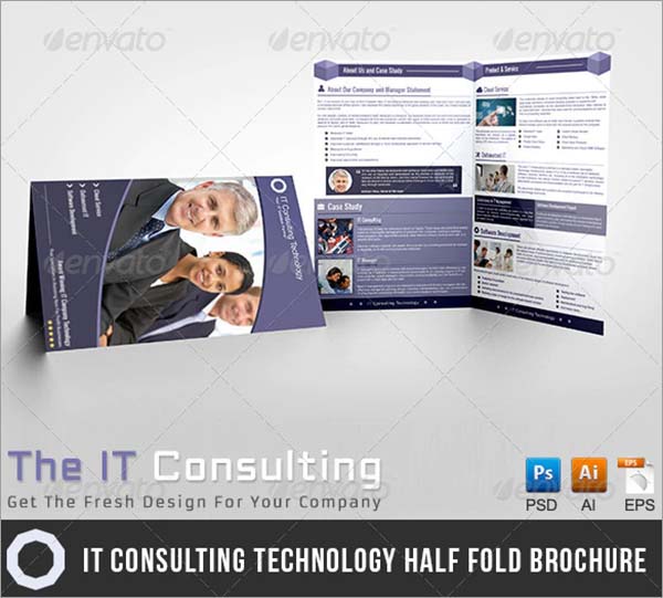 IT Technology Solution Half Brochure Template