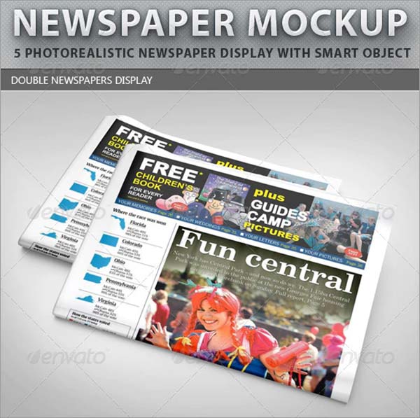 Newspaper Display Mockup