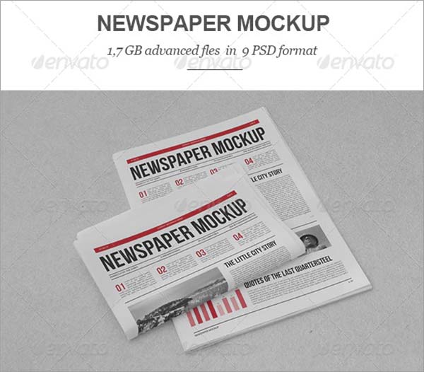 Newspaper Mock-up PSD Format