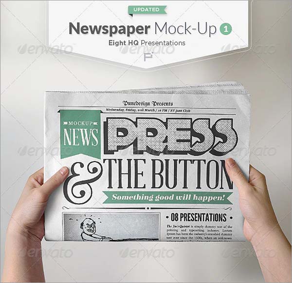 Printable Newspaper Mock-Up