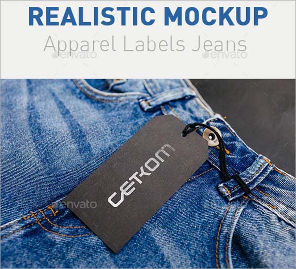 Realistic Clothing Labels Jeans