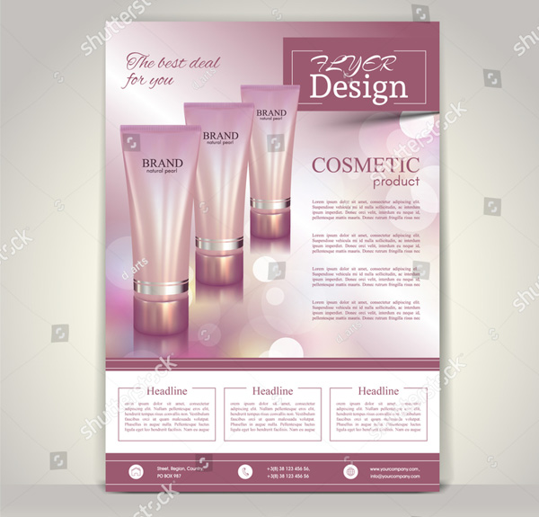 Realistic Vector Skin Care Flyer Templates