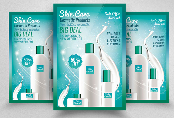 Skin Care Product Flyer Template