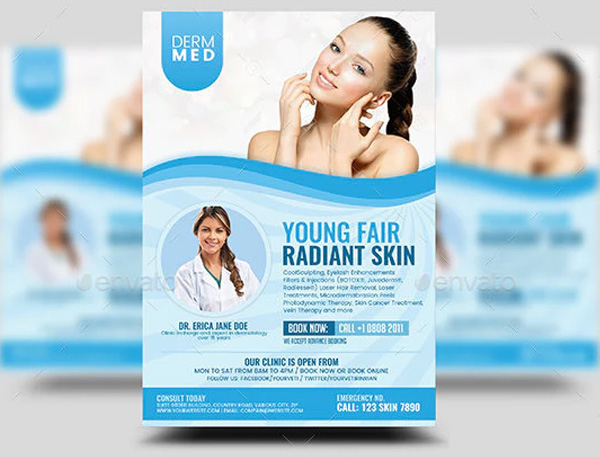 Skin Care Services Flyer Design Template