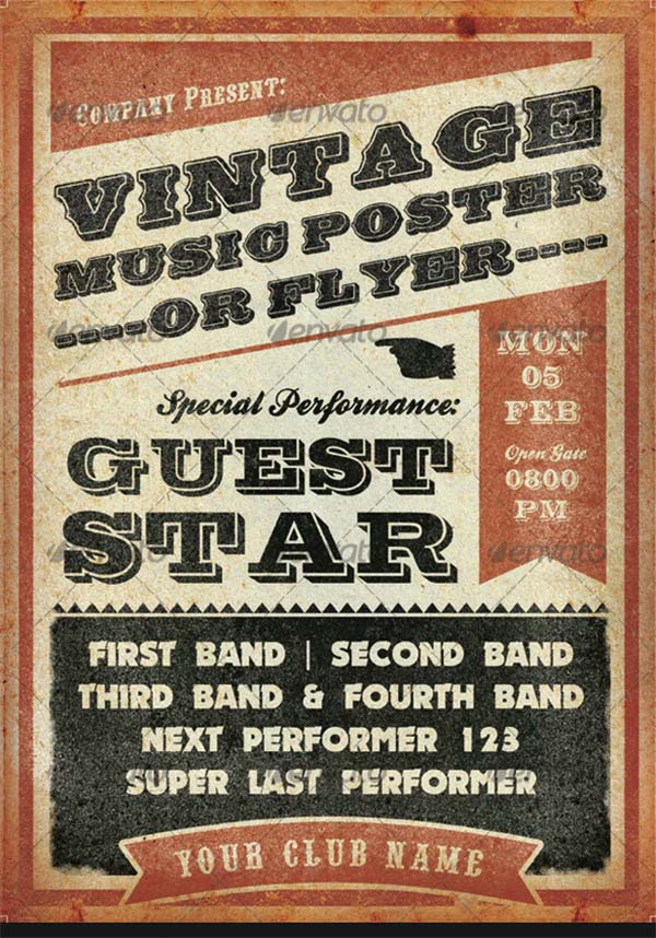 Vintage Music Poster Template