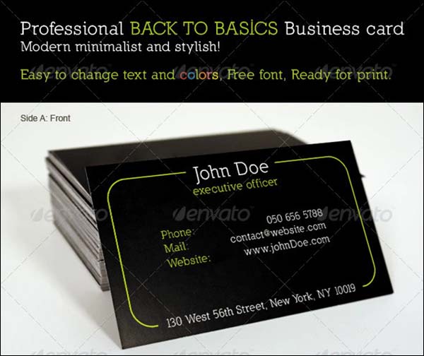Minimalist Business Photoshop Card Design