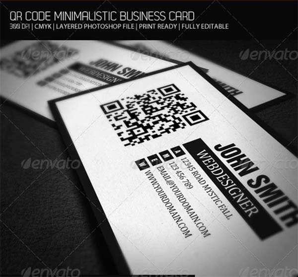 QR Code Minimalistic Business Card