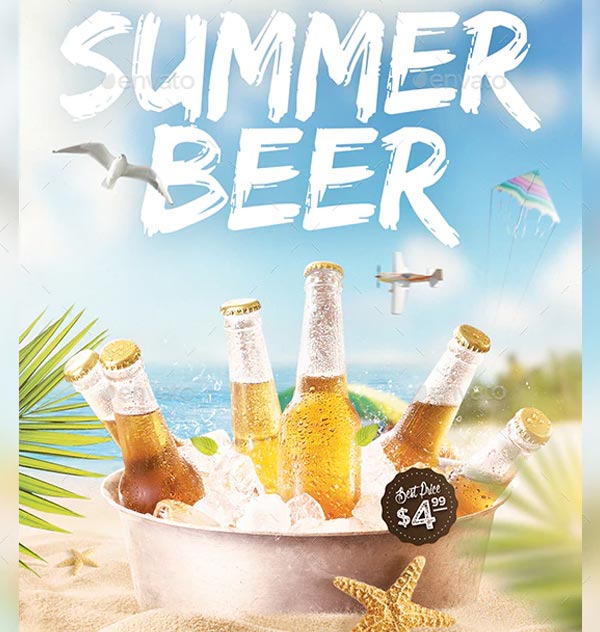 Summer Beer Party Flyer Template